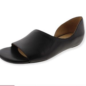 Naturalizer Womens Lucie Leather Open Toe Casual Slide size 8 Black